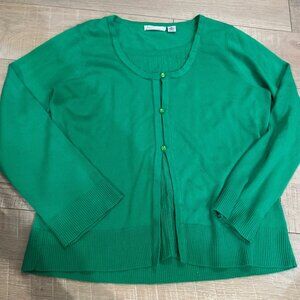 LUXE 360 BY MERCER STREET STUDIO WOMENS GREEN SHIRT LARGE